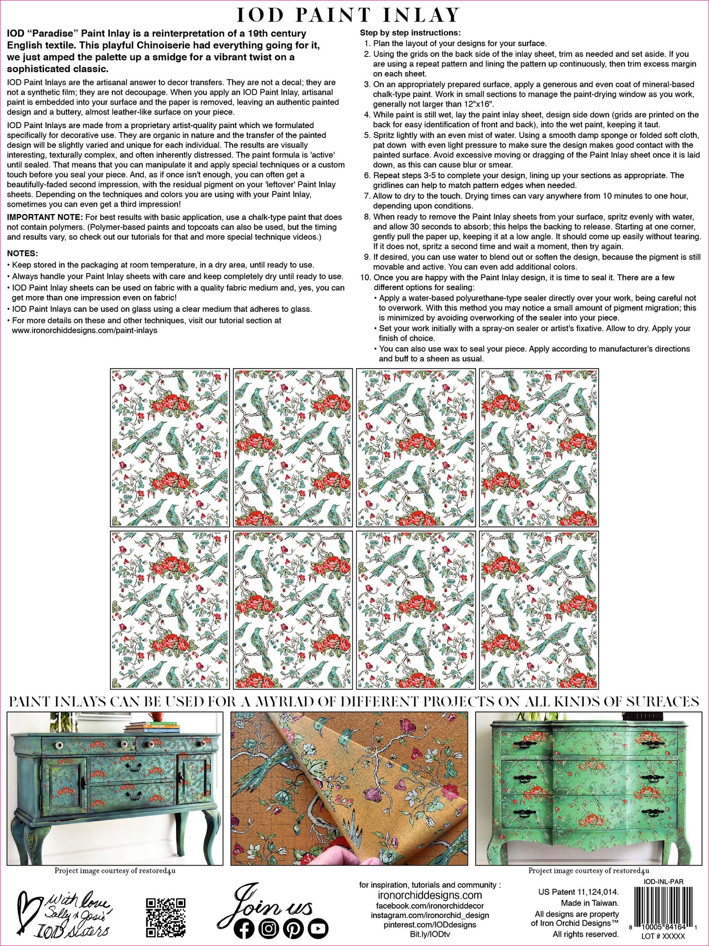 IOD Paradise IOD Paint Inlay 12x16 Pad™
