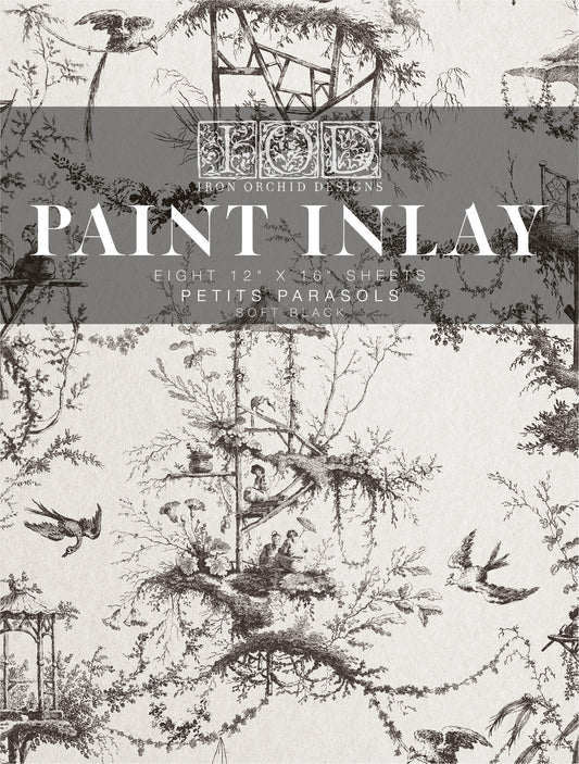 IOD Petits Parasols Black IOD Paint Inlay 12x16 Pad™