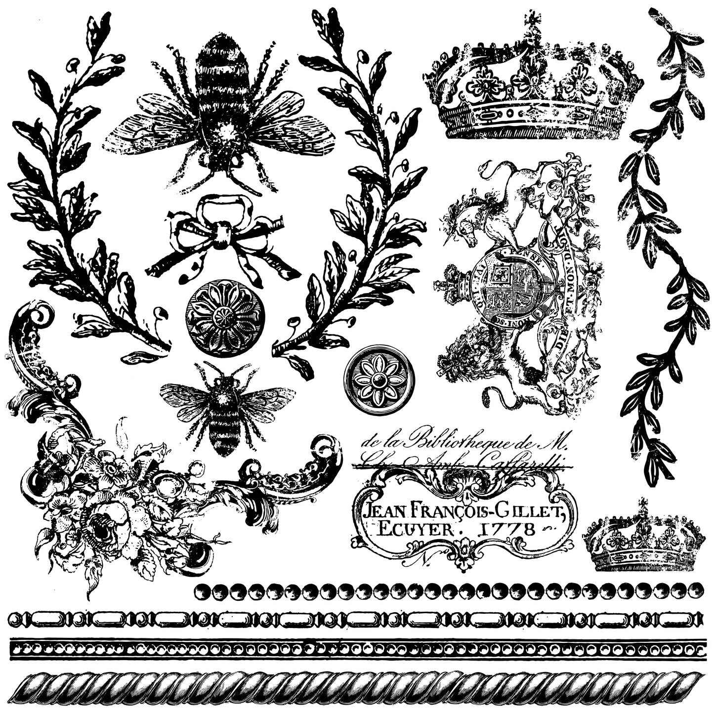 IOD Queen Bee 12x12 Decor Stamp™