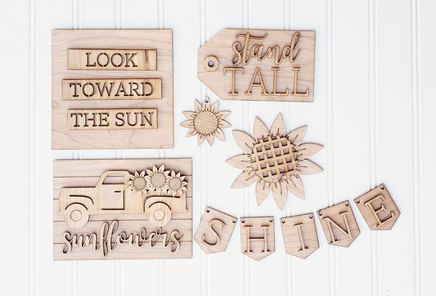 Sunflower Wood Tiered Tray  DIY Kit | Chica Tiza